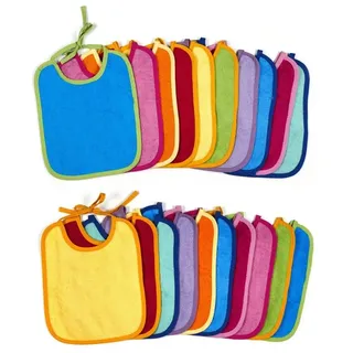 KiGATEX Lätzchen Multicolor, (Spar-Set, 20er Pack), Walkfrottier bunt