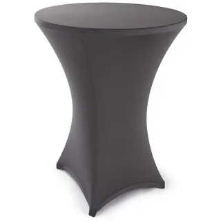 Blumtal Stretch Stehtisch Hussen Bügelfrei - Oeko -TEX zertifizierte Tischhussen für Stehtische Ø 70 – 75 cm - Verstärkung im Fußbereich - waschmaschinengeeignet - Anthrazit