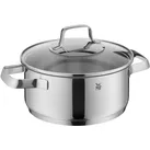 WMF Kochtopf Bratentopf Induktion 20cm Glasdeckel 2,5l Belmonte Edelstahl, Pfanne + Kochtopf, Silber