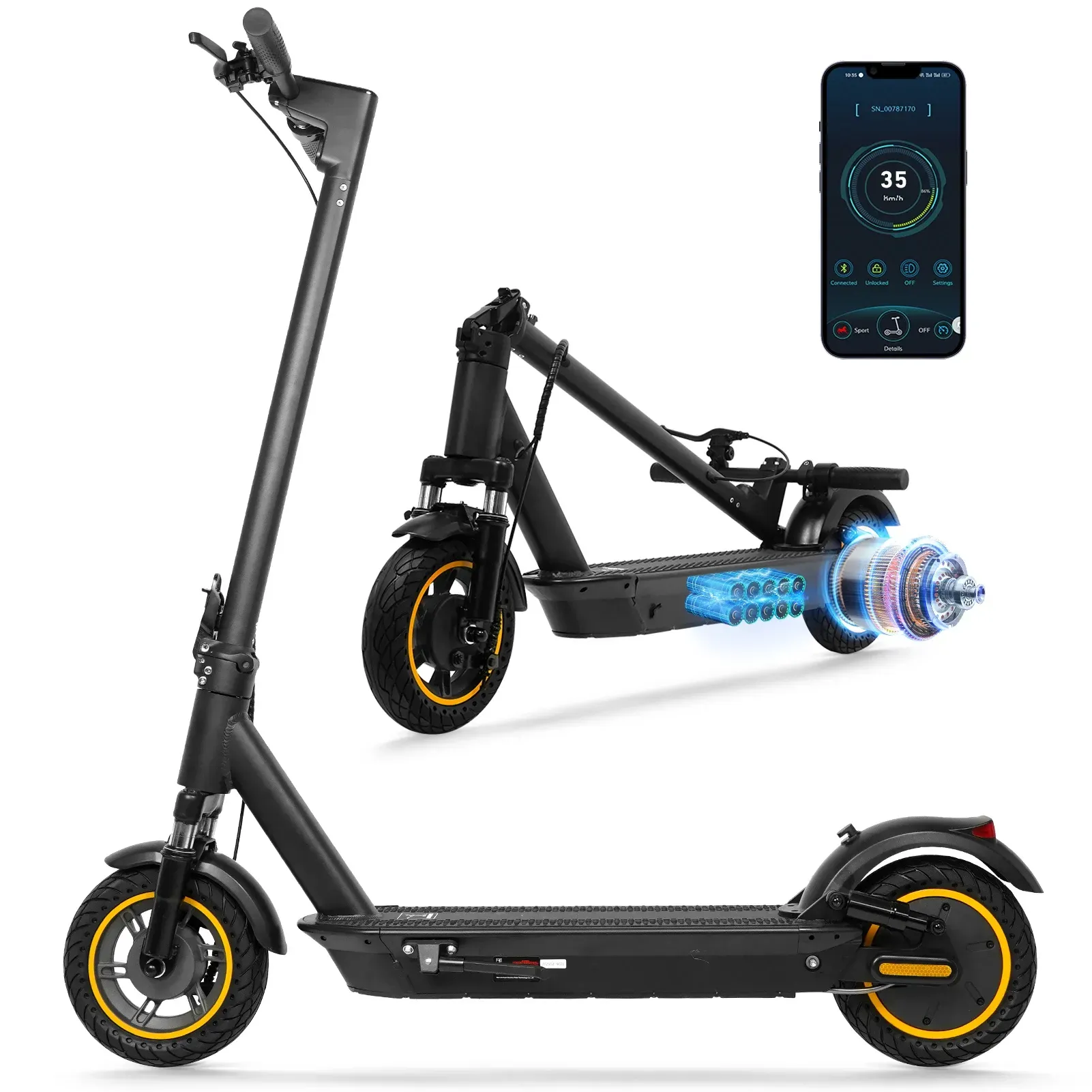 2026 Upgrade AOVOPRO TX01 Smart APP Elektroroller 350 W/500 W Leistungsstarker Motor 36V25-45KM Reichweite Erwachsene EScooter mit Doppelbremse