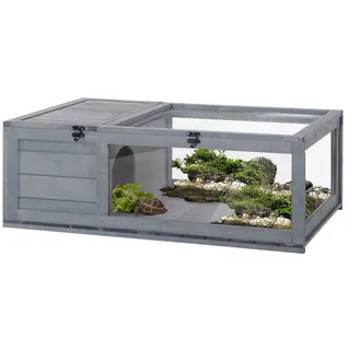 Schildkrötenhaus aus Holz Schildkrötengehege mit Haupthäusern Reptilienkäfig