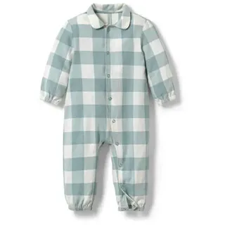 Tchibo - Baby-Flanell-Pyjama - Creme/Kariert - Baby - Gr.: 62/68 - weiß - 62/68