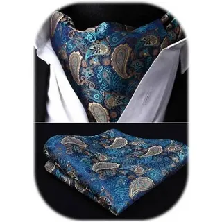 Krawattenschal Herren Paisley Ascot Krawatte Grun Gold Einheitsgröße