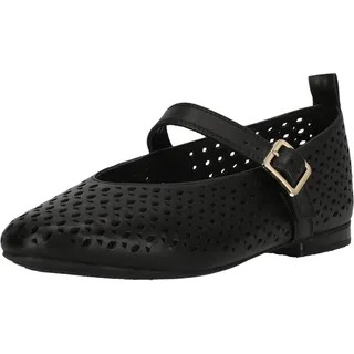 CLARKS Fawna Jane Ballerines, Black Leather, 40 EU - 40 EU