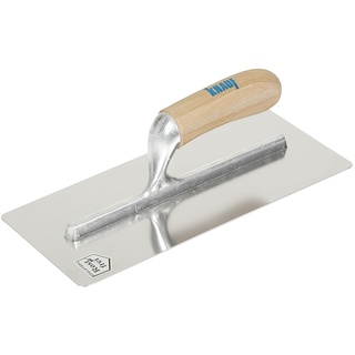 Knauf Traufel mit gebogenem Blatt, 300-mm – Spachtel-Kelle mit konkav geformtem Blatt, zum Auftragen von Spachtel-Masse bei Gipsplatten-Fugen an Wand und Decke