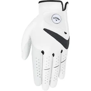 Callaway Golf Syntech Herren Golfhandschuh 2025 - Rechtshänder für Linkshänder, M/L, Weiß