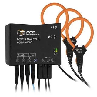 PCE Instruments Netz-Analysegerät 3phasig, 1phasig mit Loggerfunktion, inkl. Stromzangen, Onlinemes