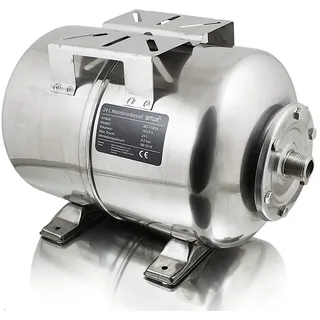 BITUXX Edelstahl Membrankessel 24L Druckkessel Hauswasserwerk inkl. Membran