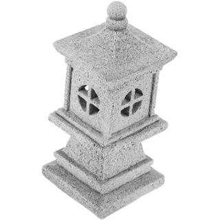 ZUNOXAZ Miniatur Sandstein Pagodenlaterne Fördert Ruhige Atmosphäre Zen Garten mit Eleganter Asiatischer Form für Mikrolandschaft und Balkon Dekoration