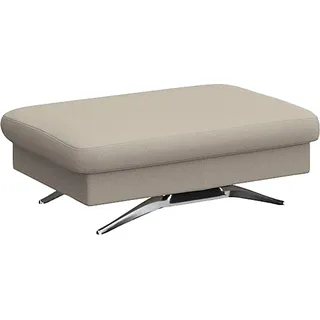 Pouf FLEXLUX "Glow Sitzhocker, Polsterhocker", weiß (warm weiß), B:95cm H:81cm T:65cm, Leder, Poufs, Pouf, Hocker mit Stauraum, Fuß Alu