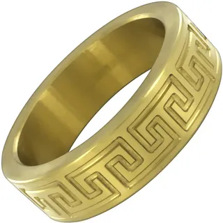Luxus Cockring mit La Greca Muster - gold Größe 45 mm