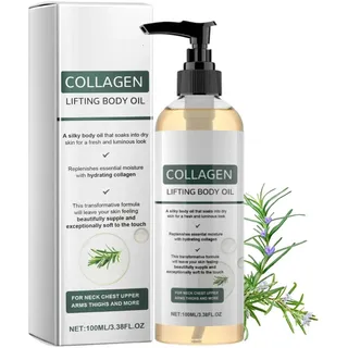 Divinvéra Kollagen Anti-Falten Kollagenöl,Divinova Kollagen Körperöl, Deep Collagen Serum,Glow Remedy Oil Strafft und Hebt Schlaffe Haut,Körperöl Straffend zur Verbesserung der Hautelastizität (1PC)