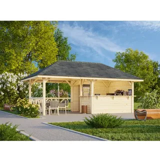 Palmako Pavillon Bianca 16,6 m2 Set 3 naturbelassen