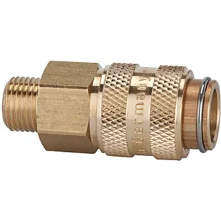 Riegler Schnellverschlusskupplung NW 5, Messing blank, G 1/4 AG