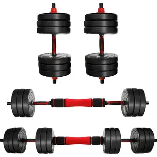 CCLIFE Hanteln Set 2er Kurzhanteln verstellbar 30 kg schwarz