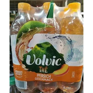 Volvic Tee Pfirsich Erfrischungsgetraenk 1,5L - 6 x 1,5 L