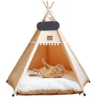 zggzerg Tierbett Hundezelt Katzenzelt mit Kissen Waschbar Haustierzelte Häuser 60 cm