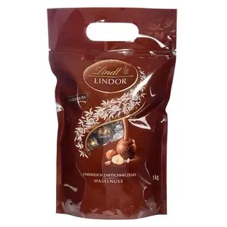 Lindt Pralinen Lindor Haselnuss, 1000g, ca. 80 Kugeln