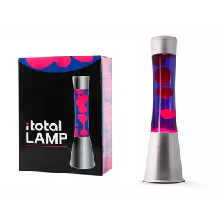 I-TOTAL - Flüssige Lavalampe 40 CM (Lila Rose Gravity Silber)