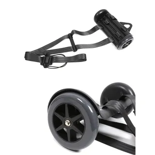 WUQIMUSC Aufrechter Kontrabasswagen aus Kohlefaser, geeignet für 1/10-4/4 Kontrabässe: Robuste Räder, Riemen, einfache Bedienung, Innen- & Außengebrauch