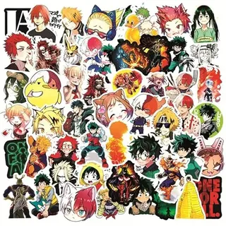 My Hero Academia Anime Aufkleber 100Pcs für Koffer, Skateboard, Laptop, Computer, Wasserflaschen, Auto, Teenager, Jungen und Mädchen, wasserfester Aufkleber