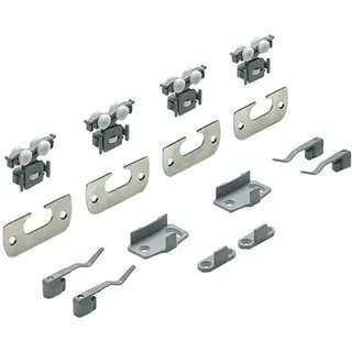 Hettich Schiebetürbeschläge Set,TopLine 110 45317, 2-T. für einlieg. Türen,20kg