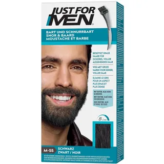 Just for Men Schnurrbart und Bart Schwarz Farbstoff, eliminiert Grau für ein dickeres und volleres Aussehen – M55