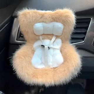 Aosrioylt Autositz Für Labubu Puppe, Labubu Autositz Für Autodekorationen, Puppenautositz Mit Weichem Pelzkissen, Have a Seat Labubu, Baby Puppenautositz(D)