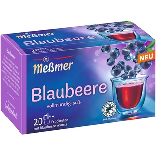 Meßmer Blaubeere 20 Teebeutel | Glutenfrei | Laktosefrei | Vegan