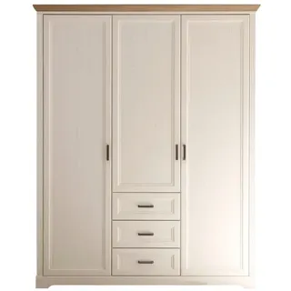 BEGABINO Kleiderschrank Jasmin 164 x 205 cm Dekor Weiß