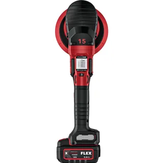 Flex Akku-Exzenterpolierer mit Freilauf 18 V XCE 8 150 18-EC Set (mit Gasgebeschalter, einfache Drehzahlverstellung, ergonomisch) 533021