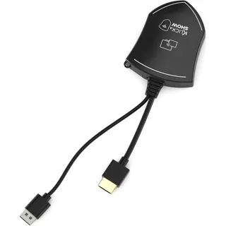 Kindermann KLICK & SHOW TOUCH-H Transmitter, einzelner HDMI Transmitter zur Erweiterung von KLICK & SHOW K-40, Video Zubehör, Schwarz