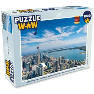MuchoWow Puzzle Luftaufnahme von Toronto mit Blick auf den Ontariosee in Kanada, 1000 Puzzleteile, Foto-Puzzle, Bilderrätsel, Puzzlespiele, Klassisch 48 cm x 68 cm x 2 cm