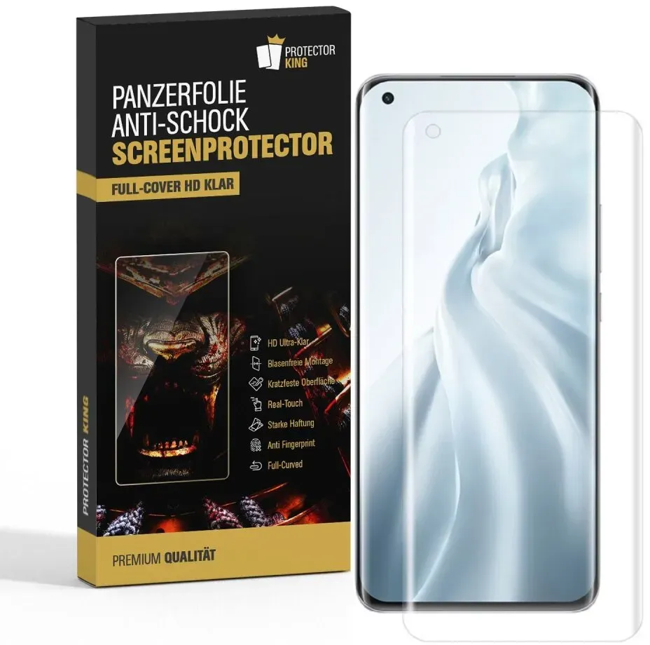 6x Panzerfolie für Xiaomi Mi 11 FULL COVER Displayschutz Displayfolie HD KLAR