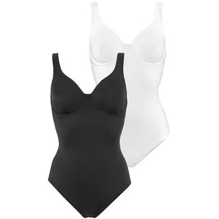 Nuance T-Shirt-Body Damen schwarz+weiß Gr.75 Cup E