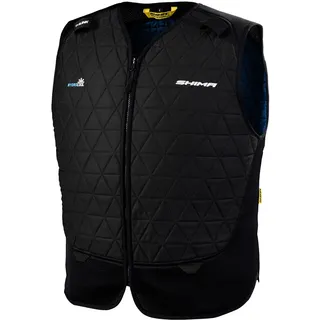SHIMA HYDROCOOL Vest - Ultraleichte Kühlende Motorradweste aus HyperKwel Polymer. Bis zu 8 Stunden Kühleffekt - Kompatibel Jacken (Schwarz, S)