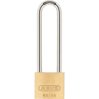 ABUS Vorhängeschloss Messing 60/30HB65 extra langer Bügel