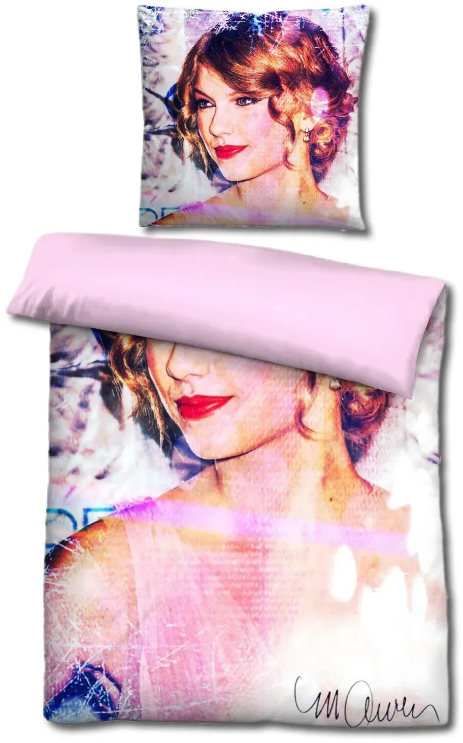 Castell Mikrofaser Wendebettwäsche Taylor Swift von Sid Maurer 155 x 220 + 80 x 80 cm