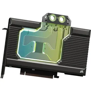 Corsair Hydro X Series XG7 RGB 3090 Ti Founders Edition GPU-Wasserkühler – Für NVIDIA GeForce RTX 3090 Ti FE (Vernickelte Kupferkühlplatte, Oberseite mit Sichtfenster) Schwarz