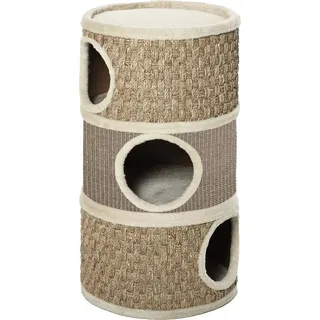 PawHut Kratztonne, Höhe 70 cm, Katzenkratzbaum für katzen Katzenbaum Kletterbaum Sisal