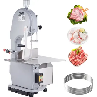 Vevor Knochen Sägemaschine, 1500 W 300 kg/h Elektrische Knochenschneidemaschine, 490x380 mm Knochenschneidemaschine, 4-200 mm Schnittdicke Gastro-Fleischsäge, Kommerzielle Knochensäge Fleischbandsäge
