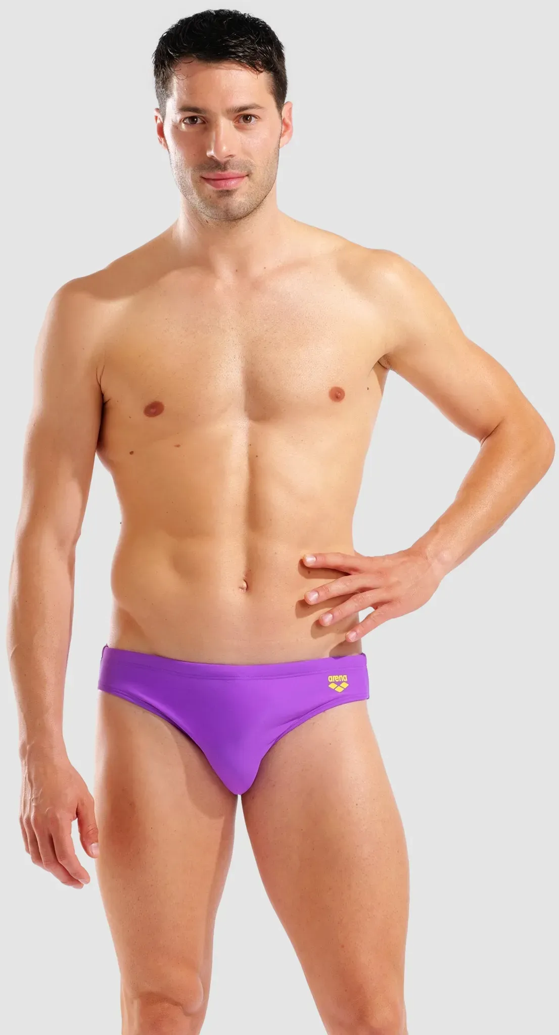 Badehose Slip Herren Santamarias R - Violet-yellow Star - 9