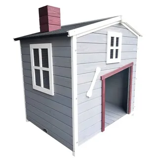 dehner lieblinge Hundehütte Hector 96,5 x 103 x 79 cm Tannenholz Grau