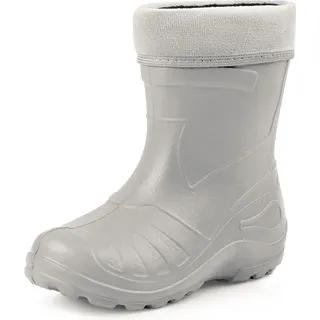 Ladeheid Gummistiefel Kinder federleichte und wasserdichte Eva Thermo Regenstiefel Gummistiefel gefüttert KL050 (Grau, 22 EU)