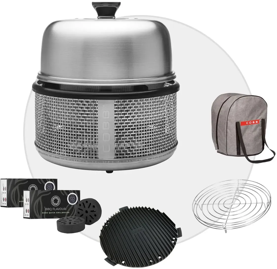 Cobb Premier AIR DELUXE Grill inkl. Air Deckel & Griddle & Bratenrost & Tasche &...