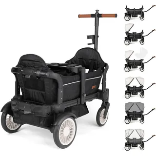 BabyGO Bollerwagen Transportwagen schwarz