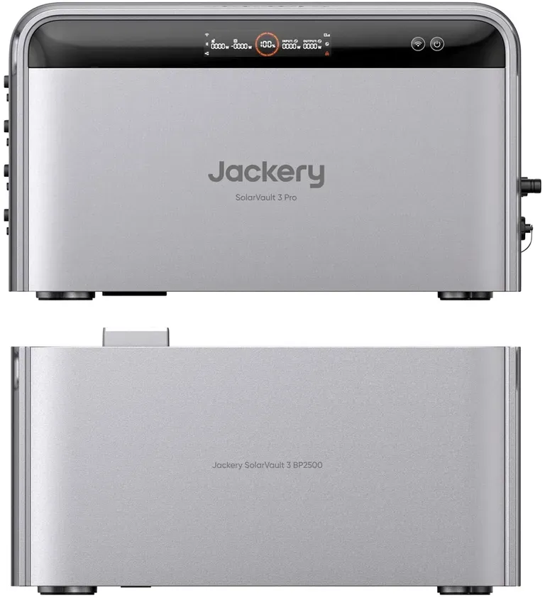 Balkonkraftwerk JACKERY SolarVault 3 Pro und Erweiterungsakku JACKERY JA BP2500