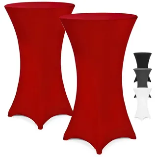 DETEX DETEX® Stehtisch Hussen Ø 60-65cm Verstärkter Fußbereich 30°C Waschbar Stehtischhussen Stretch Tisch Überzug