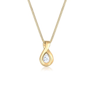 Elli PREMIUM Infinity Zirkonia Unendlichkeit 585 Gelbgold Ketten Damen