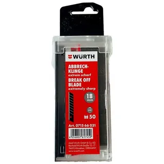Würth 50x Abbrechklinge 18mm extrem scharf schwarz Schiebespender